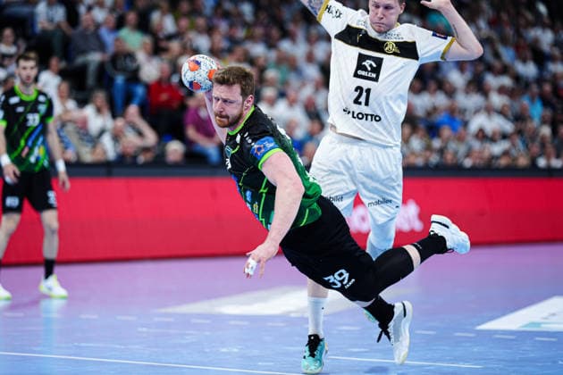 Wurf Tor Leon Vucko (RK Nexe, 39) GER, THW Kiel vs. RK Nexe, Handball, EHF European League, Viertelfinale, Rückspiel, Saison 2025 2026, 05.05.2026 GER, THW Kiel vs. RK Nexe, Handball, EHF European League, Viertelfinale, Rückspiel, Saison 2025 2026, 05.05.2026 Kiel Copyright: xEibner-Pressefoto MarcelxvonxFehrnx EP_MFN