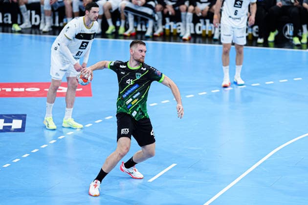 7 Meter Wurf Tor Tin Lucin (RK Nexe, 41) GER, THW Kiel vs. RK Nexe, Handball, EHF European League, Viertelfinale, Rückspiel, Saison 2025 2026, 05.05.2026 GER, THW Kiel vs. RK Nexe, Handball, EHF European League, Viertelfinale, Rückspiel, Saison 2025 2026, 05.05.2026 Kiel Copyright: xEibner-Pressefoto MarcelxvonxFehrnx EP_MFN