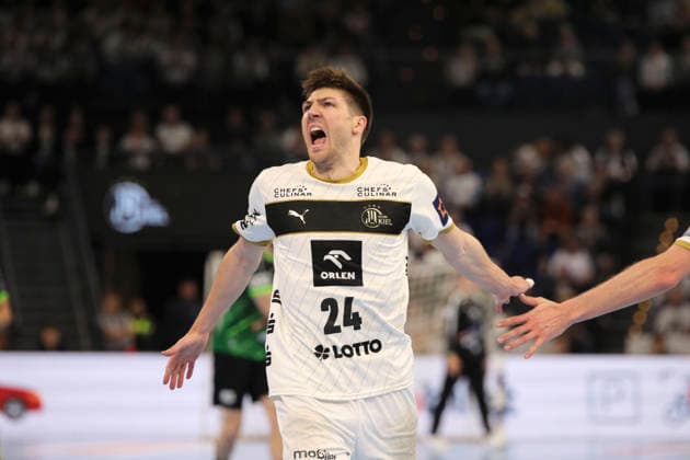 photo : Torjubel bei Lukas ZERBE (Kiel) Handball Herren am Di. 05.05.2026 Mens EHF European League , THW Kiel - RK Nexe Nasice