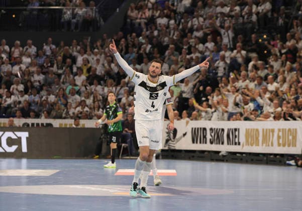 photo : Jubel bei Domagoj Duvnjak (Kiel) Handball Herren am Di. 05.05.2026 Mens EHF European League , THW Kiel - RK Nexe Nasice