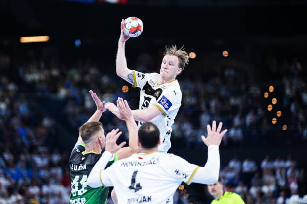Eric Johansson (THW Kiel, 21), Domagoj Duvnjak (THW Kiel, 04) GER, THW Kiel vs. RK Nexe, Handball, EHF European League, Viertelfinale, Rückspiel, Saison 2025 2026, 05.05.2026 GER, THW Kiel vs. RK Nexe, Handball, EHF European League, Viertelfinale, Rückspiel, Saison 2025 2026, 05.05.2026 Kiel Copyright: xEibner-Pressefoto MarcelxvonxFehrnx EP_MFN