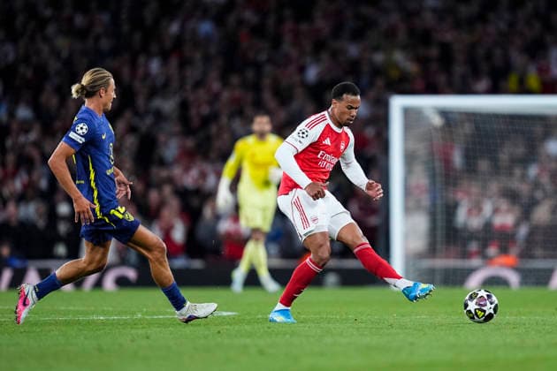 May 5, 2026, London, London, England: Gabriel of Arsenal FC and Marcos Llorente of Atletico de Madrid in action during the UEFA Champions League 2025 26 Semi Final Second Leg match between Arsenal FC and Atletico de Madrid at Emirates Stadium on May 05, 2026, in London, England. Arsenal FC V Atletico De Madrid - UEFA Champions League 2025 26 Semi Final Second Leg  - ZUMAa181 20260505_zaa_a181_078 Copyright: xDennisxAgyemanx