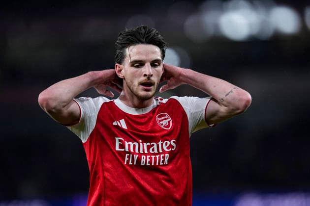May 5, 2026, London, London, England: Declan Rice of Arsenal FC gestures during the UEFA Champions League 2025 26 Semi Final Second Leg match between Arsenal FC and Atletico de Madrid at Emirates Stadium on May 05, 2026, in London, England. Arsenal FC V Atletico De Madrid - UEFA Champions League 2025 26 Semi Final Second Leg  - ZUMAa181 20260505_zaa_a181_083 Copyright: xDennisxAgyemanx