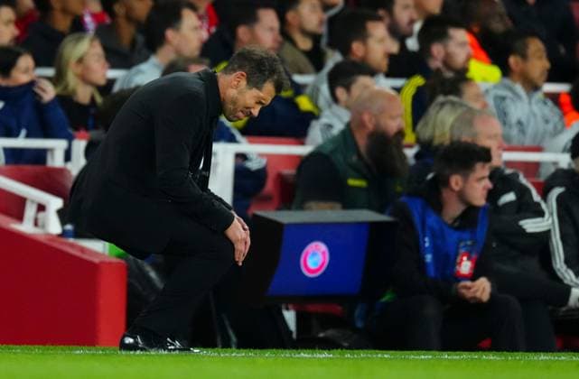 Atletico Madrid manager Diego Simeone reacts Arsenal v Atletico Madrid, UEFA Champions League, Semi Final, Second Leg, Football, Emirates Stadium, London, UK - 05 May 2026London Emirates Stadium United Kingdom EDITORIAL USE ONLY No use with unauthorised audio, video, data, fixture lists, club league logos or live services. Online in-match use limited to 120 images, no video emulation. No use in betting, games or single club league player publications. Copyright: xJavierxGarcia Shutterstockx 16859995ad