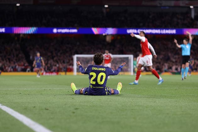 Arsenal v Atletico Madrid 05 May 2026, London - UEFA Champions League - Semi Final - Second Leg - Arsenal v Atletico Madrid - Giuliano Simeone of Atletico Madrid - Photo: Jacques Feeney Offside. London UK Copyright: xJacquesxFeeneyx xOffsidexOffside