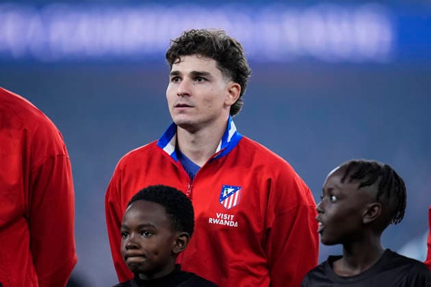 May 5, 2026, London, London, England: Julian Alvarez of Atletico de Madrid looks on during the UEFA Champions League 2025 26 Semi Final Second Leg match between Arsenal FC and Atletico de Madrid at Emirates Stadium on May 05, 2026, in London, England. London England - ZUMAa181 20260505_zaa_a181_072 Copyright: xDennisxAgyemanx