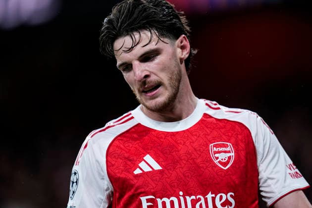 May 5, 2026, London, London, England: Declan Rice of Arsenal FC looks on during the UEFA Champions League 2025 26 Semi Final Second Leg match between Arsenal FC and Atletico de Madrid at Emirates Stadium on May 05, 2026, in London, England. London England - ZUMAa181 20260505_zaa_a181_099 Copyright: xDennisxAgyemanx