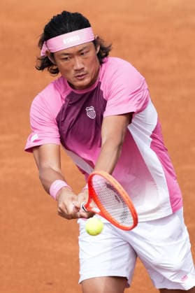 Zhizhen Zhang of China during the match against Daniel Altmaier of Germany at the Internazionali BNL d Italia 2026 tennis tournament at Foro Italico in Rome, Italy on May, 6, 2026. AntoniettaxBaldassarre