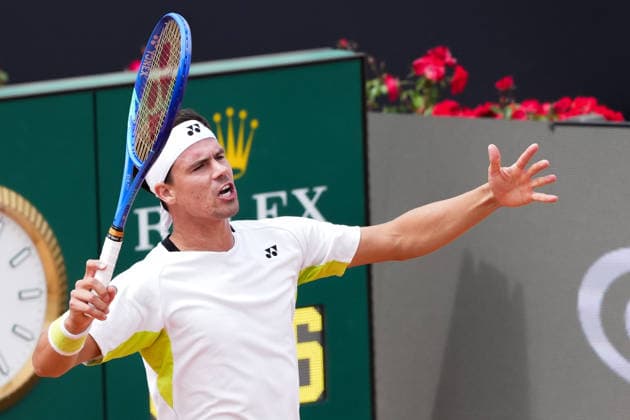 Daniel Altmaier of Germany reacts during the match against Zhizhen Zhang of China at the Internazionali BNL d Italia 2026 tennis tournament at Foro Italico in Rome, Italy on May, 6, 2026. AntoniettaxBaldassarre