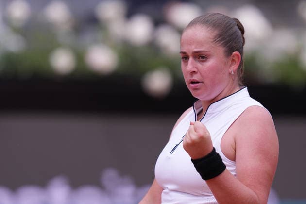 Jelena Ostapenko (LAT) during the match between Lucrezia Stefanini (ITA) vs Jelena Ostapenko (LAT) at the Italian Open in Rome, Wednesday, May 6, 2026. (Alfredo Falcone LaPresse)  Copyright: xAlfredoxFalcone LaPressex