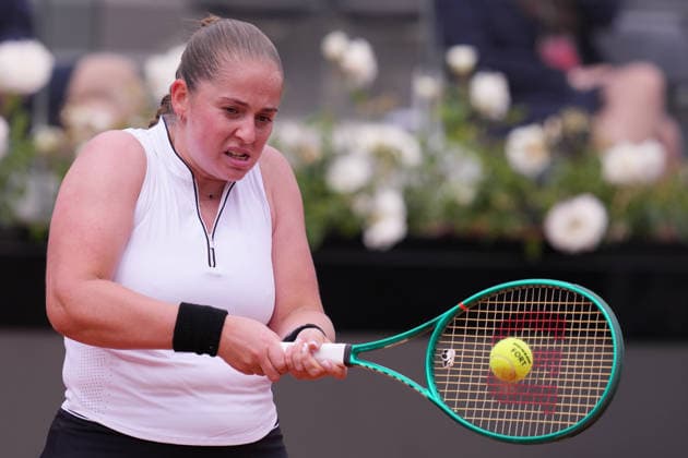 Jelena Ostapenko (LAT) during the match between Lucrezia Stefanini (ITA) vs Jelena Ostapenko (LAT) at the Italian Open in Rome, Wednesday, May 6, 2026. (Alfredo Falcone LaPresse)  Copyright: xAlfredoxFalcone LaPressex