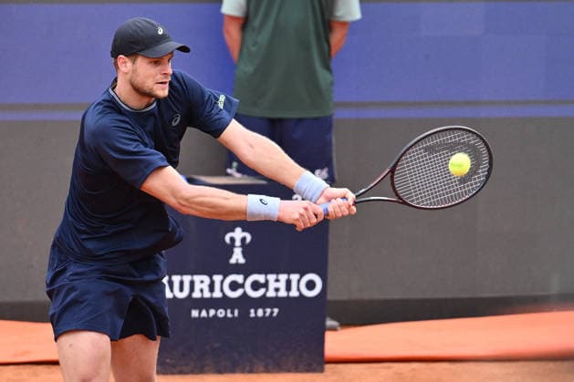 Yannick Hanfmann of Germany in action against Hubert Hurkacz of Poland during the Internazionali BNL d Italia Day Two at Foro Italico on May 6, 2026 in Rome, Italy.  Copyright: xDomenicoxCippitelli IPAxSportx xipa-agency.netx xx IPA_74471518 IPA_Agency_IPA74471518