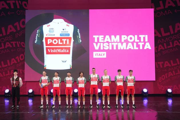 TEAM POLTI VISITMALTA during the teams presentation ahead of the Giro d™Italia cycling race in Burgas. The race starts on Friday, May 8, with the first stage over 160 km, from Nessebar to Burgas, Bulgaria - Wednesday, May 6, 2026. - cycling.  Copyright: xFabioxFerrarix xLaPressex