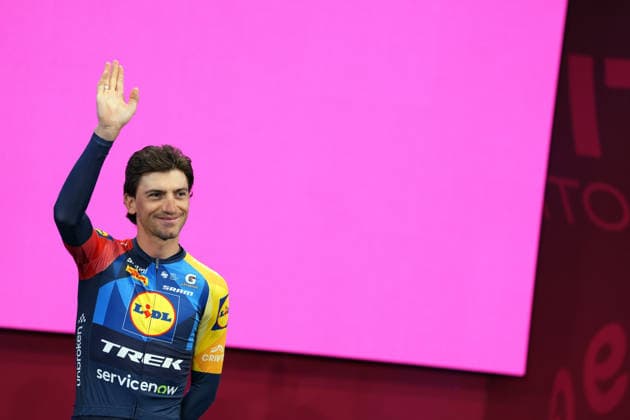Italy™s Giulio Ciccone of Lidl-Trek during the teams presentation ahead of the Giro d™Italia cycling race in Burgas. The race starts on Friday, May 8, with the first stage over 160 km, from Nessebar to Burgas, Bulgaria - Wednesday, May 6, 2026. - cycling.  Copyright: xFabioxFerrarix xLaPressex