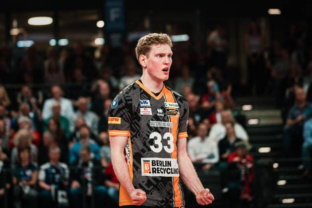 VBL: SVG Lüneburg vs. Berlin Recycling Volleys, 06.05.2026 Fedor Ivanov (Berlin Recycling Volleys, 33) jubelt; Volleyball Bundesliga, Playoffs, Finale, Spiel 3: SVG Lüneburg vs. Berlin Recycling Volleys am 06.05.2026 in der LKH-Arena, Lüneburg Copyright: xBEAUTIFULxSPORTS Tonhäuserx