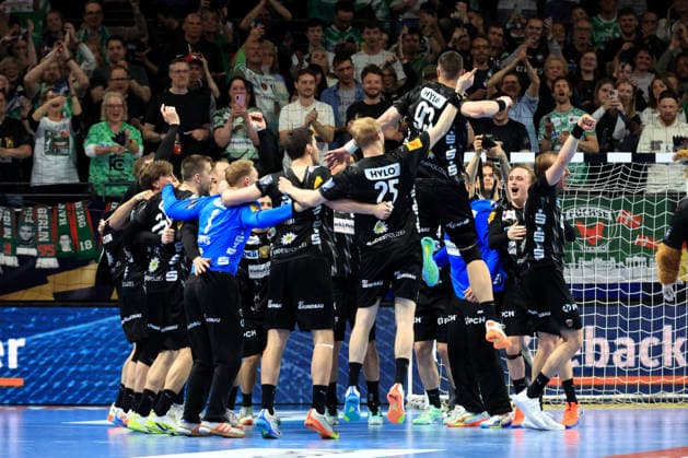 DEU, Machineseeker EHF Champions League, Fuechse Berlin vs. One VeszprŽm HC, 06.05.2026, Max-Schmeling-Halle, Berlin, DEU, Machineseeker EHF Champions League, Fuechse Berlin vs. One VeszprŽm HC, im Bild Mijajlo Marsenic (Fuechse Berlin 93) Fuechse-Spielerkreis