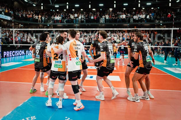 VBL: SVG Lüneburg vs. Berlin Recycling Volleys, 06.05.2026 BR Volleys sind deutscher Meister; Volleyball Bundesliga, Playoffs, Finale, Spiel 3: SVG Lüneburg vs. Berlin Recycling Volleys am 06.05.2026 in der LKH-Arena, Lüneburg Copyright: xBEAUTIFULxSPORTS Tonhäuserx