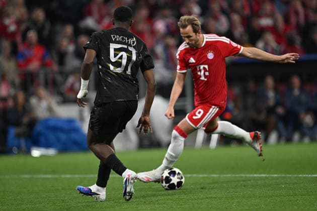 FC Bayern Munich v PSG - UEFA Champions League MUNICH, GERMANY - MAY 6: Willian Pacho (L) of Paris Saint-Germain in action against Harry Kane (9) of FC Bayern Munich during the UEFA Champions League Semi-Final Second Leg match between FC Bayern Munich and Paris Saint-Germain at Football Arena Munich in Munich, Germany, on May 6, 2026. Halil Sagirkaya Anadolu Munich Germany. Editorial use only. Please get in touch for any other usage.  Copyright: x2026xAnadoluxHalilxSagirkayax