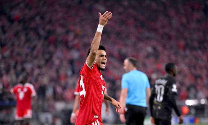 FUSSBALL CHAMPIONS LEAGUE SAISON 2025 2026 Halbfinal Rueckspiel 06.05.2026 FC Bayern Muenchen - Paris Saint-Germain Luis Diaz (FC Bayern Muenchen)
