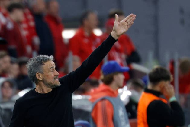 06.05.2026, xjrdrx, Fussball UEFA Champions League 1 2 Finale, FC Bayern Muenchen - Paris St. Germain v.l. Trainer Coach Luis Enrique (Paris St. Germain) (DFL DFB REGULATIONS PROHIBIT ANY USE OF PHOTOGRAPHS as IMAGE SEQUENCES and or QUASI-VIDEO) Muenchen