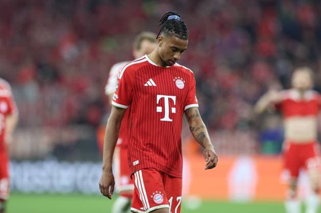 enttaeuschung bei Michael Olise 17 (FC Bayern Muenchen), FC Bayern Muenchen vs. Paris Saint-Germain, Fussball, UEFA, Champions League, Halbfinale, Rueckspiel, 06.05.2026 Muenchen Bayern Deutschland