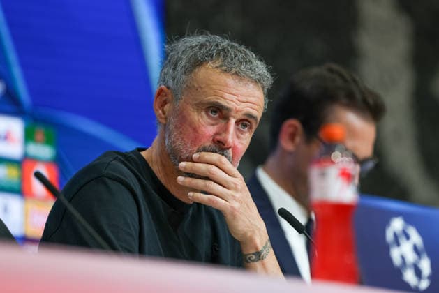 Luis Enrique (Paris St. Germain, Chef-Trainer) bei der Pressekonferenz nach dem Spiel, GER, FC Bayern Muenchen vs. Paris St. Germain, Fussball, UEFA Champions League, Halbfinale, Rueckspiel, Saison 2025 2026, 06.05.2026, GER, FC Bayern Muenchen vs. Paris St. Germain, Fussball, UEFA Champions League, Halbfinale, Rueckspiel, Saison 2025 2026, 06.05.2026 Muenchen Copyright: xEibner-Pressefoto JennixMaulx EP_JML