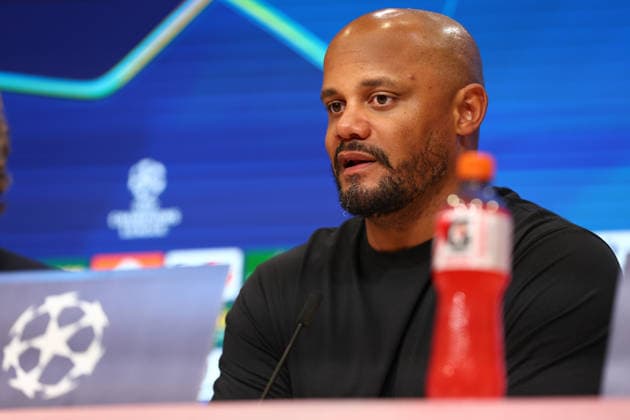 May 7, 2026, Munich, Bavaria, Germany: VINCENT KOMPANY of Bayern Munich during the post-game press conference, PK, Pressekonferenz after the UEFA Champions League 2025 26 Semi-final Leg 2 game between Bayern Munich and Paris Saint-Germain at the Allianz Arena in Munich, Germany. Game ended 1:1 and PSG won 6:5 on aggregate. Munich Germany - ZUMAc179 20260507_zep_c179_017 Copyright: xMickaelxChavetx