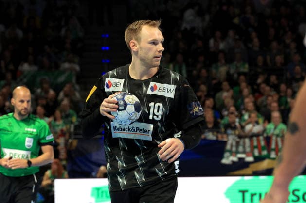 DEU, Machineseeker EHF Champions League, Fuechse Berlin vs. One VeszprŽm HC, 06.05.2026, Max-Schmeling-Halle, Berlin, DEU, Machineseeker EHF Champions League, Fuechse Berlin vs. One VeszprŽm HC, im Bild Mathias Gidsel (Fuechse Berlin 19)