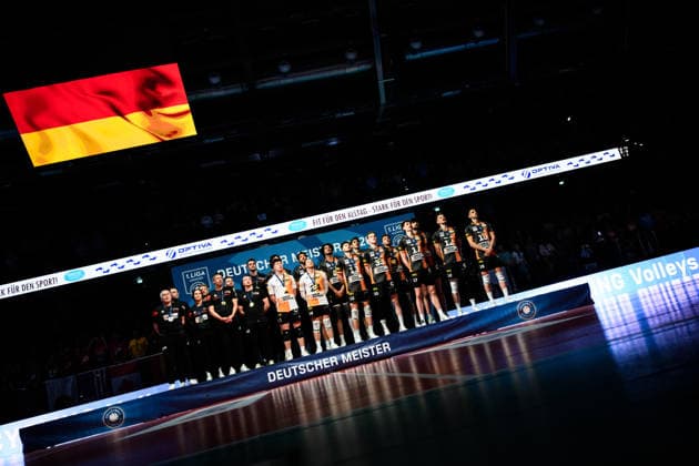 06.05.2026, LKH Arena, Lüneburg Lueneburg Volleyball, Bundesliga Männer Maenner, Play-offs, Finale, SVG Lüneburg Lueneburg vs. Berlin Recycling Volleys Siegerehrung Deutscher Meister 2026: Berlin Recycling Volleys