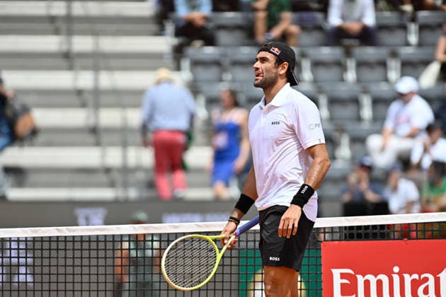 Foto IPP Cavaliere Emiliano. Roma 07 05 2026. Tennis Internazionali d Italia 2026. Nella foto: la delusione di Matteo Berrettini. Italy Photo Press - World Copyright italy ITALY  Copyright: xR4924_italyphotopressx