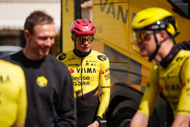Denmark’s Jonas Vingegaard Hansen of Team Visma Lease A Bike before training session in Sunny Beach, Thursday, May 7, 2026. - cycling.(Photo Massimo Paolone LaPresse)  Copyright: xMassimoxPaolone LaPressex