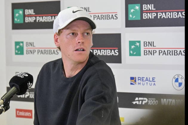 TENNIS - Internazionali di Tennis - Internazionali BNL d Italia Jannik Sinner during the press conference, PK, Pressekonferenz at the Rome International Tennis Tournament during the match of Italian Open Tennis, Day 4 at the Foro Italico on May 7, 2026 in Rome, Italy. during Internazionali BNL d Italia, International Tennis match in Rome, Italy, May 07 2026 Rome Italy  Copyright: xIPAxSport ABACAx
