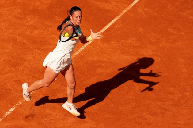 Tereza Valentova (CZE) during the match between Coco Gauff ((USA) vs Tereza Valentova (CZE) at the Italian Open in Rome, Thursday, May 7, 2026. (Alfredo Falcone LaPresse)  Copyright: xAlfredoxFalcone LaPressex