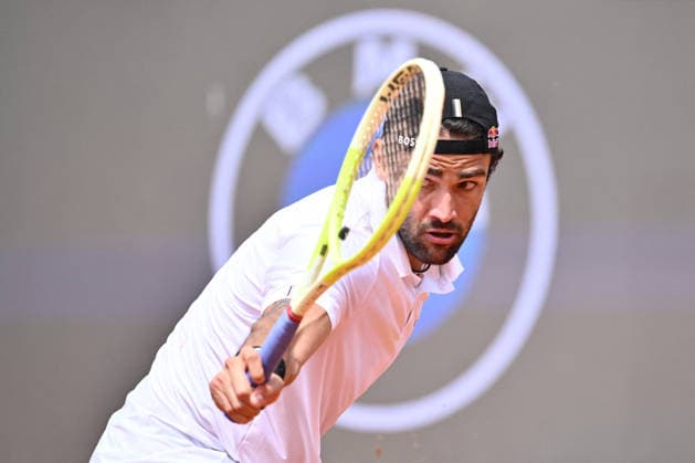 TENNIS - Internazionali di Tennis - Internazionali BNL d Italia Matteo Berrettini of Italy in action against Alexei Popyrin of Australia during the Internazionali BNL d Italia Day Three at Foro Italico on May 7, 2026 in Rome, Italy. Rome Italy  Copyright: xIPAxSport ABACAx