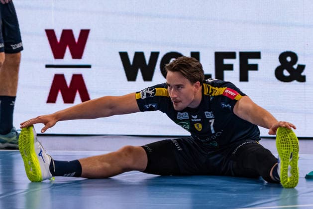 DAIKIN Handball Bundesliga: TVB Stuttgart vs. Rhein-Neckar Löwen; 07.05.2026 Stuttgart, GERMANY - 07. Mai 2026: Robert Timmermeister (Rhein-Neckar Löwen, 7) beim Warmup vor dem Match zwischen dem TVB Stuttgart und den Rhein-Neckar Löwen am 31. Spieltag der Daikin Handball Bundesliga in der Porsche-Arena. Copyright: xBEAUTIFULxSPORTS Steinx