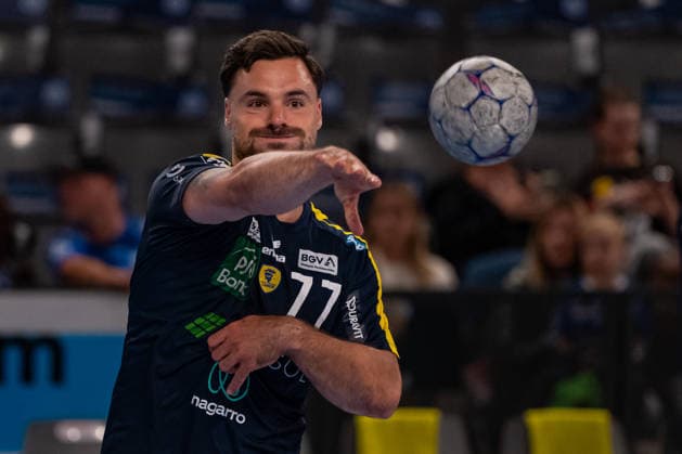 DAIKIN Handball Bundesliga: TVB Stuttgart vs. Rhein-Neckar Löwen; 07.05.2026 Stuttgart, GERMANY - 07. Mai 2026: Dani Baijens (Rhein-Neckar Löwen, 77) beim Warmup dem Match zwischen dem TVB Stuttgart und den Rhein-Neckar Löwen am 31. Spieltag der Daikin Handball Bundesliga in der Porsche-Arena. Copyright: xBEAUTIFULxSPORTS Steinx