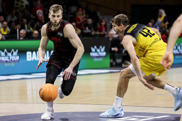May 7, 2026, Badalona, Barcelona, Spain: Martynas Paliukenas of Rytas Vilnius in action during the Final Four Basketball Champions League Semi Finals basketball match played between Rytas Vilnius and La Laguna Tenerife at Palau Olimpic Badalona on May 07, 2026 in Badalona, Barcelona, Spain. Badalona Spain - ZUMAa181 20260507_zaa_a181_015 Copyright: xJavierxBorregox