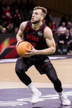 May 7, 2026, Badalona, Barcelona, Spain: Martynas Paliukenas of Rytas Vilnius in action during the Final Four Basketball Champions League Semi Finals basketball match played between Rytas Vilnius and La Laguna Tenerife at Palau Olimpic Badalona on May 07, 2026 in Badalona, Barcelona, Spain. Badalona Spain - ZUMAa181 20260507_zaa_a181_017 Copyright: xJavierxBorregox