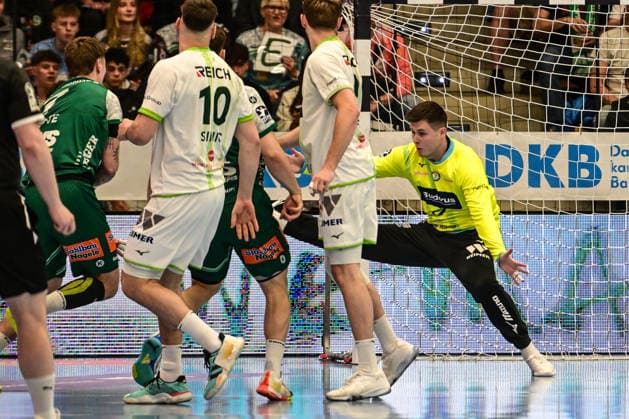 DAIKIN HBL Bundesliga: Frisch Auf! Göppingen - HSG Wetzlar; Göppingen, 07.05.2026 Anadin Suljakovic (HSG Wetzlar, 12) in Aktion pariert ; Göppingen, 07.05.2026 - 31. Spieltag der DAIKIN Handball-Bundesliga, Frisch Auf! Göppingen - HSG Wetzlar, EWS-Arena, Göppingen. Copyright: xBEAUTIFULxSPORTS Märklx