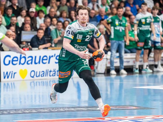 Erik Persson (Frisch Auf Goeppingen, 22) mit Tempo am Ball, Frisch Auf Goeppingen vs. HSG Wetzlar, Handball, 1. Bundesliga, Herren, Spielzeit 2025 2026, 07.05.2026, Frisch Auf Goeppingen vs. HSG Wetzlar, Handball, 1. Bundesliga, Herren, Spielzeit 2025 2026, 07.05.2026 Goeppingen Copyright: xEibner-Pressefoto MichaelxSchmidx EP_MST