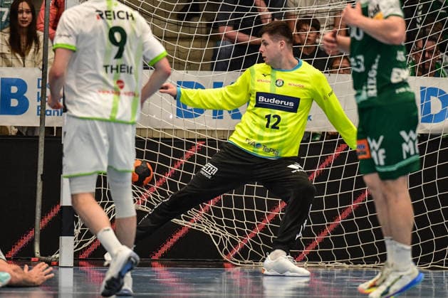 DAIKIN HBL Bundesliga: Frisch Auf! Göppingen - HSG Wetzlar; Göppingen, 07.05.2026 Tor für Göppingen, Anadin Suljakovic (HSG Wetzlar, 12) kommt nicht an den Ball; Göppingen, 07.05.2026 - 31. Spieltag der DAIKIN Handball-Bundesliga, Frisch Auf! Göppingen - HSG Wetzlar, EWS-Arena, Göppingen. Copyright: xBEAUTIFULxSPORTS Märklx