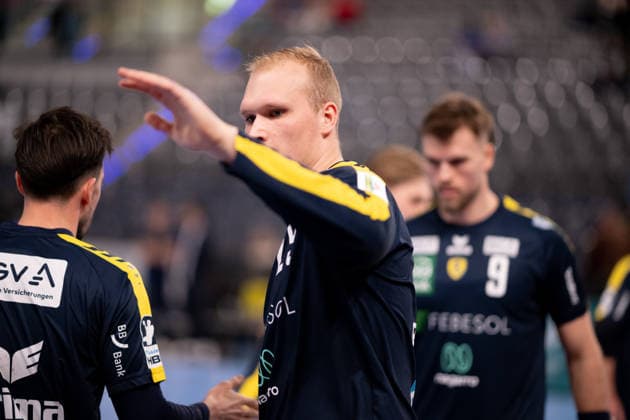David Spaeth (Rhein Neckar Loewen, 29, Torhueter) waermt sich auf TVB Stuttgart vs. Rhein Neckar Loewen, DAIKIN Handballbundesliga, 31. Spieltag, Saison 2025 2026, 07.05.2026 Eibner-Pressefoto Andreas Ulmer TVB Stuttgart vs. Rhein Neckar Loewen, DAIKIN Handballbundesliga, 31. Spieltag, Saison 2025 2026, 07.05.2026 Stuttgart Copyright: xEibner-Pressefoto AndreasxUlmerx EP_AUR
