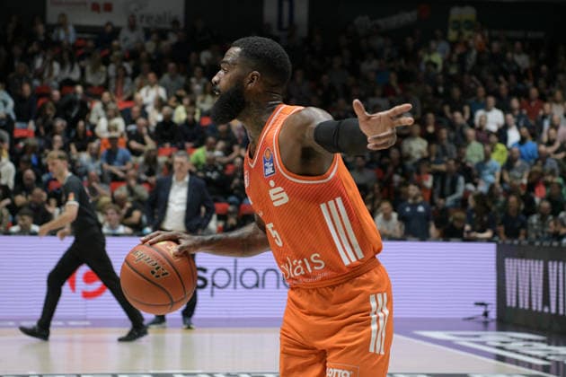 easyCredit Basketball Bundesliga, 33. Spieltag, Niners Chemnitz -Frankfurt Skyliners 07.05.2026 ab 18.30 Uhr Chemnitz, Chemnitz Arena Im Foto: Cory Davis(5) easyCredit Basketball Bundesliga, 33. Spieltag, Niners Chemnitz - Frankfurt Skyliners Chemnitz Sachsen Deutschland