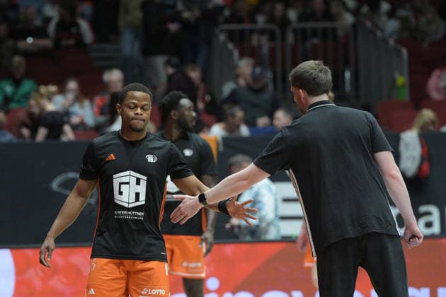 easyCredit Basketball Bundesliga, 33. Spieltag, Niners Chemnitz -Frankfurt Skyliners 07.05.2026 ab 18.30 Uhr Chemnitz, Chemnitz Arena Im Foto: Eric Washington(33) easyCredit Basketball Bundesliga, 33. Spieltag, Niners Chemnitz - Frankfurt Skyliners Chemnitz Sachsen Deutschland