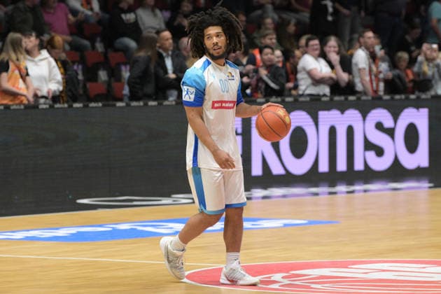 easyCredit Basketball Bundesliga, 33. Spieltag, Niners Chemnitz -Frankfurt Skyliners 07.05.2026 ab 18.30 Uhr Chemnitz, Chemnitz Arena Im Foto: Tyger Campbell(00) easyCredit Basketball Bundesliga, 33. Spieltag, Niners Chemnitz - Frankfurt Skyliners Chemnitz Sachsen Deutschland