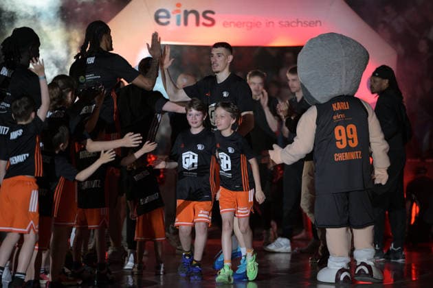 easyCredit Basketball Bundesliga, 33. Spieltag, Niners Chemnitz -Frankfurt Skyliners 07.05.2026 ab 18.30 Uhr Chemnitz, Chemnitz Arena Im Foto: Yordan Minchev(91) easyCredit Basketball Bundesliga, 33. Spieltag, Niners Chemnitz - Frankfurt Skyliners Chemnitz Sachsen Deutschland