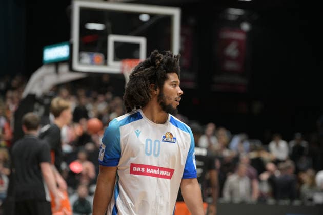 easyCredit Basketball Bundesliga, 33. Spieltag, Niners Chemnitz -Frankfurt Skyliners 07.05.2026 ab 18.30 Uhr Chemnitz, Chemnitz Arena Im Foto: Tyger Campbell(00) easyCredit Basketball Bundesliga, 33. Spieltag, Niners Chemnitz - Frankfurt Skyliners Chemnitz Sachsen Deutschland