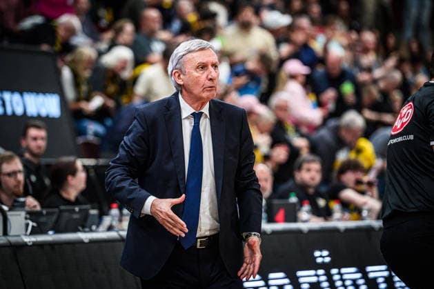 Svetislav Pesic(FC Bayern Basketball, Head-Coach) GER, MHP Riesen Ludwigsburg vs. FC Bayern Muenchen Basketball, Basketball Bundesliga, easycredit BBL, 33. Spieltag, Spielzeit 2025 2026, 07.05.2026 GER, MHP Riesen Ludwigsburg vs. FC Bayern Muenchen Basketball, Basketball Bundesliga, easycredit BBL, 33. Spieltag, Spielzeit 2025 2026, 07.05.2026 Ludwigsburg Copyright: xSandyxDinkelackerx EP_SDR