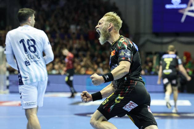 Matthias Musche (SC Magdeburg,6) - Viertelfinale Handball Machineseeker Champions League Saison 2025-2026 SC Magdeburg vs. SC Pick Szeged in der GETEC Arena in Magdeburg - Aktion,Handball,Deutschland,07.05.2026