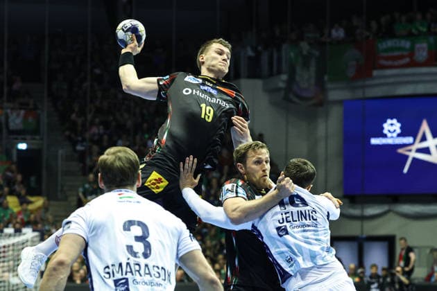 Elvar Örn Jonsson (SC Magdeburg,19) - Viertelfinale Handball Machineseeker Champions League Saison 2025-2026 SC Magdeburg vs. SC Pick Szeged in der GETEC Arena in Magdeburg - Aktion,Handball,Deutschland,07.05.2026